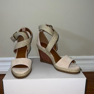 H by Halston Pink Suede Wedges